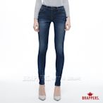 BRAPPERS 女款 新美腳ROYAL系列-中高腰彈性牛角刺繡窄管褲-藍