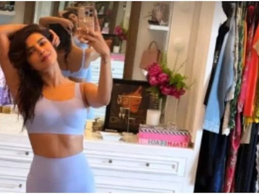 Priyanka Chopra shares a sneak peek of her walk-in closet while taking a mirror selfie | Hindi Movie News - Times of India