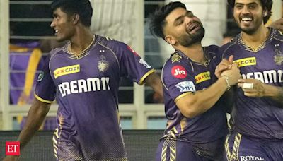 KKR's brilliant road to the IPL finals: Happy pics from Narendra Modi Stadium - Knights cruise to the final