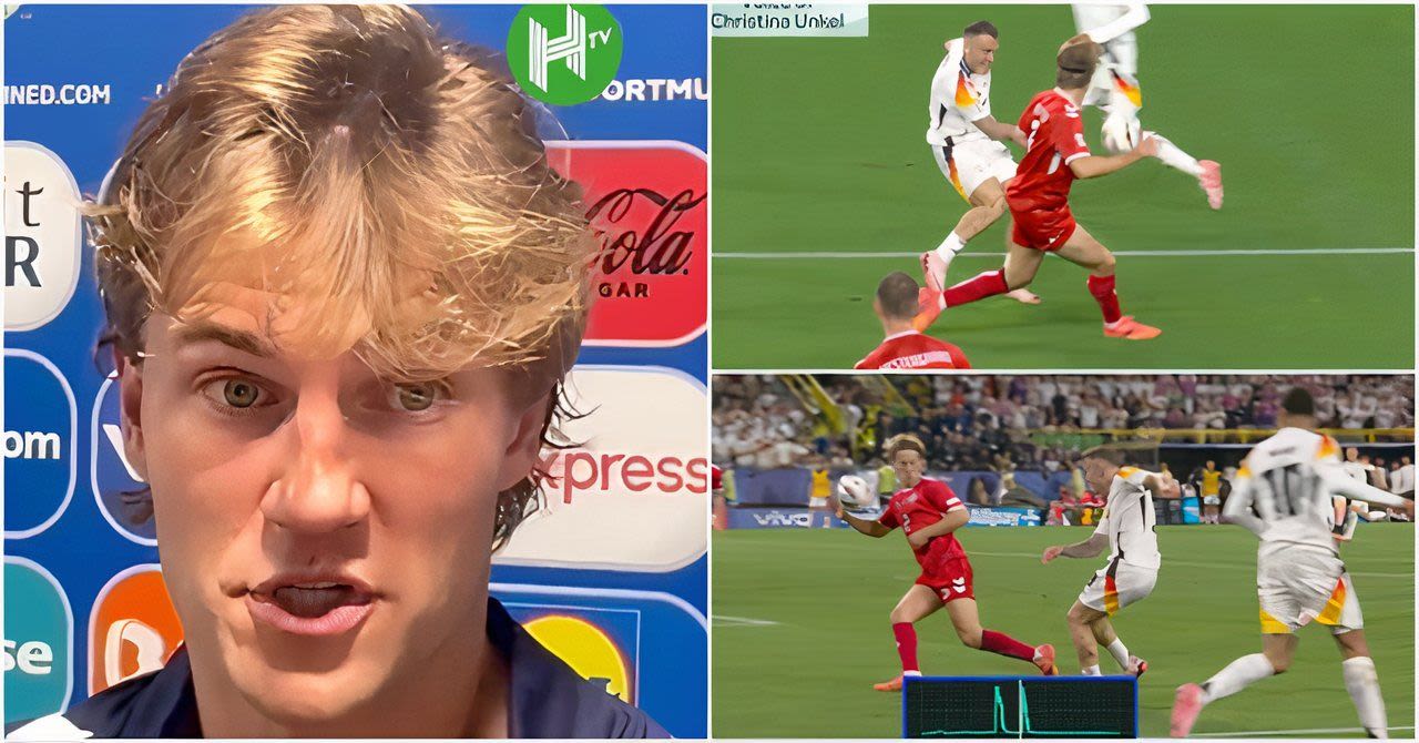 Joachim Andersen was absolutely furious with ‘horrible decision’ after Germany 2-0 Denmark