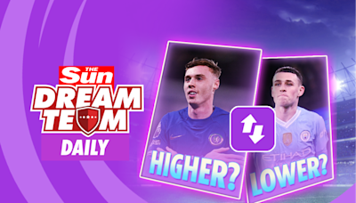 Play new-and-improved Higher or Lower game with Dream Team every day!