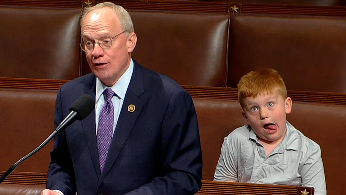 Congressman's 6-year-old son goes viral for House floor antics