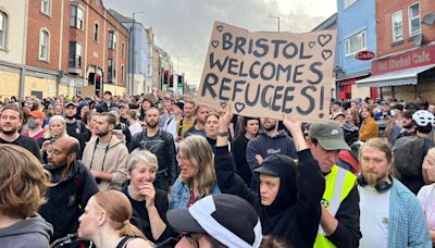 Sheer scale of Bristol counter protest in astonishing pictures