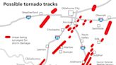 What towns in Oklahoma were hit by tornadoes this weekend? Map, severity