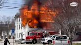 Firefighters battling large building fire in northern New Hampshire town