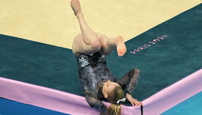 Jade Carey reveals reason behind scary fall on floor during team qualifying in Paris