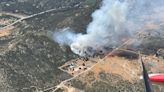 Brush fire breaks out near border