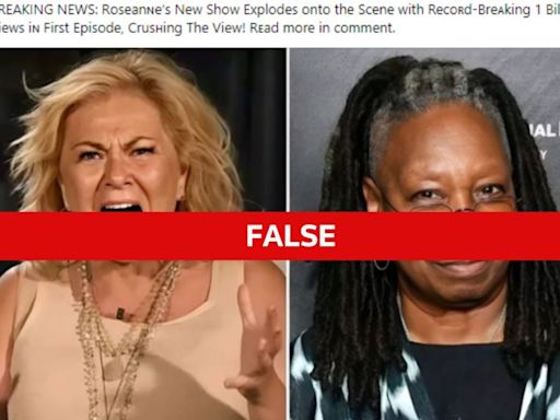 Fact Check: No new Roseanne Barr show has debuted or had a billion viewers