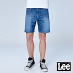 Lee 男款 涼感 903 簡約牛仔短褲 中淺藍洗水