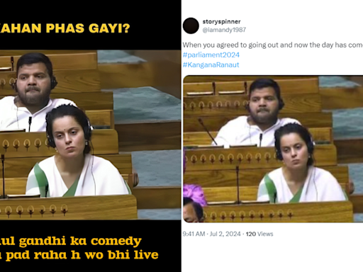 Kangana Ranaut's Bored Face At Lok Sabha Is A New Meme Template And The Internet Is Having A Field Day