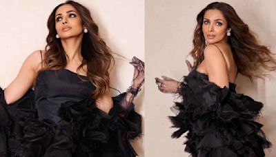 Malaika Arora’s black mini-dress, tulle cape outfit has us picking our jaws off the floor