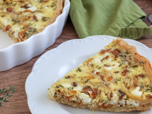 Bacon, Onion, And Goat Cheese Quiche Recipe