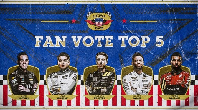 Top five drivers revealed in All-Star Race Fan Vote