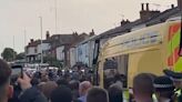 Southport erupts into violence with protestors arrested as police van blazes