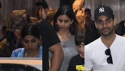 Shah Rukh Khan Spotted With Suhana Khan's Rumoured BF Agastya Nanda, Trio Give Camera a Miss | Watch - News18