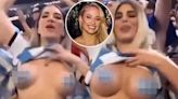 Ebanie Bridges shares video of Argentina fans flashing boobs with cheeky caption