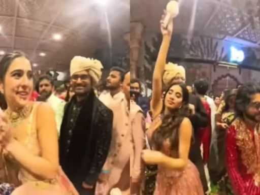 Janhvi Kapoor and Shikhar Pahariya groove to ‘Mere Mehboob Mere Sanam’ in viral video from Ambani wedding; Don't miss Sara ...
