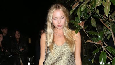 Lila Moss enjoys date night with Yoni Helbitz at Chiltern Firehouse