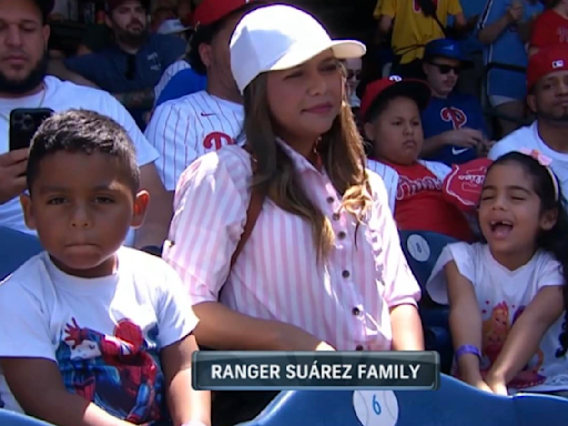 MLB》簽證問題解決 妻小終於目睹費城人Ranger Suárez投球英姿