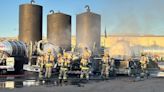 Crews battle tanker fire in central Phoenix