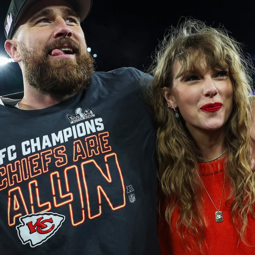 Travis Kelce Has Enchanting Reaction to Taylor Swift Cardboard Cutout at London Bar He Visited - E! Online