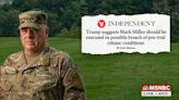 Donald Trump suggested Gen. Mark Milley deserves to be executed. TV news barely covered it.