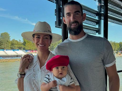 Michael Phelps Shares Adorable Photos of 6-Month-Old Son Nico in a Tiny Red Beret at 2024 Paris Olympics