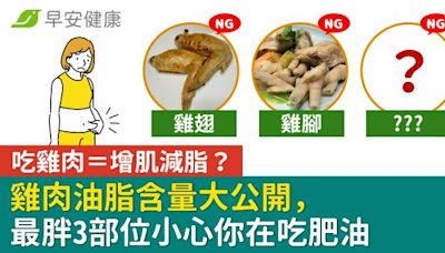 吃雞肉＝增肌減脂？雞肉油脂含量大公開，最胖3部位小心你在吃肥油