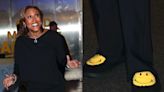 Robin Roberts Pops in $20 Smiley Fuzzy Slippers on ABC Studios for ‘GMA’