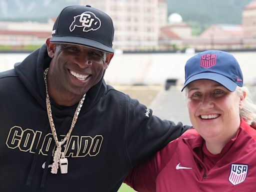 Deion Sanders embraces Emma Hayes as USA women train in Colorado