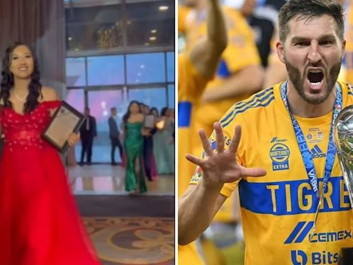 Joven se viraliza en TikTok al incluir a André-Pierre Gignac en sus agradecimientos de graduación