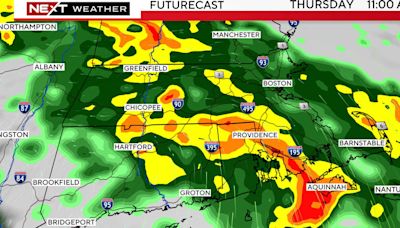 Heavy rain threat in forecast could wash away the pollen coating Massachusetts