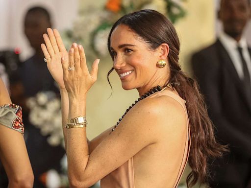 Meghan Markle's Maxi Dress in Nigeria Included an Unexpected Nod to the Royal Family