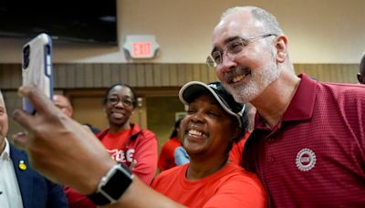 UAW president Shawn Fain on May Day calls on unions to prepare for strike in 2028