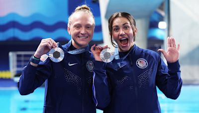 Who are Kassidy Cook and Sarah Bacon, Team USA's first medalists at the Paris Olympics?