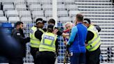 Palestine protestor chains himself to Hampden goal as Scotland vs Israel delayed