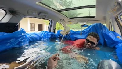 Viral Video: Kerala YouTuber Sanju Techy Faces Charges For Installing Swimming Pool Inside Car