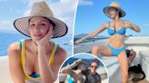 Bikini-clad Katharine McPhee flaunts abs while celebrating 40th birthday on boat