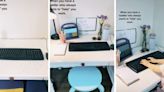 Mom builds an office space for her toddler who loves helping her with work