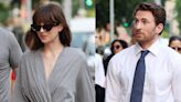 Dakota Johnson & Chris Evans Film Scenes for ‘Materialists’ at County Clerk’s Office