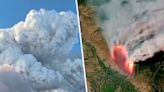 Así se ve desde el espacio un gigante incendio provocado en California, abarcando más de 300,000 acres