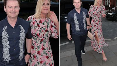 Declan Donnelly and wife Ali Astall are all smiles as they enjoy birthday party