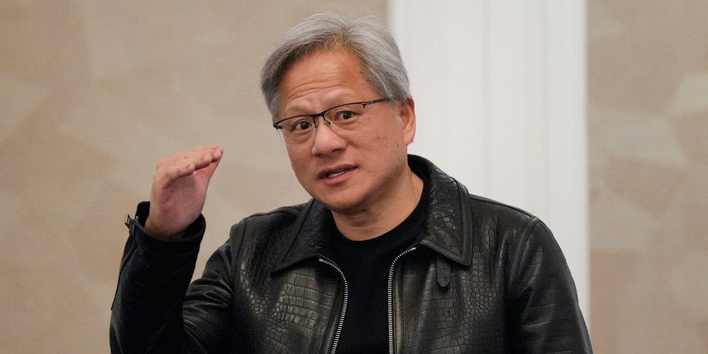 Nvidia CEO Jensen Huang tells David Solomon companies get things done 20 times faster with generative AI