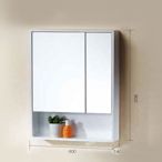 魔法廚房 台製鏡櫃1460C浴櫃100%防水PVC發泡板整體烤漆白色可另外加燈