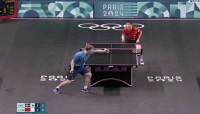 Olympics table tennis player hits perfect ping-pong shot that can’t be returned