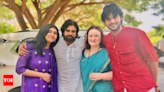 A picture of Pawan Kalyan with wife Anna Lezhneva, Kids Akira Nandan and Aadya at oath ceremony goes Viral | - Times of India