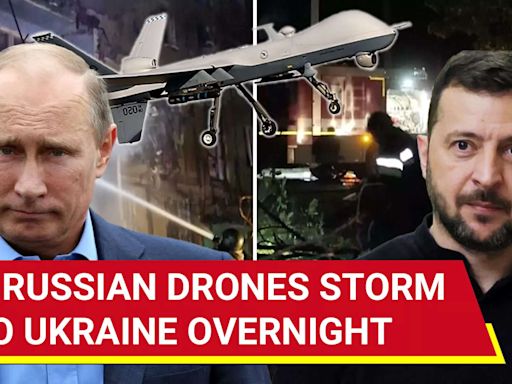 Russia's Drone Swarm Puts Kyiv On High Alert; Iranian Shaheds Slam Into 15 Ukrainian Regions