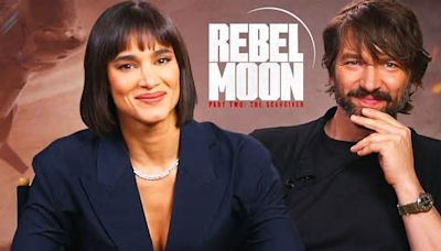 Rebel Moon Part 2 Stars Sofia Boutella & Michiel Huisman Talk The Scargiver's Romance And Redemption