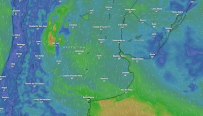 Alerta meteorológica por vientos fuertes en cinco provincias y por nevadas en el sur del país