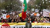 Thousands of teachers take to Lisbon streets to demand higher wages